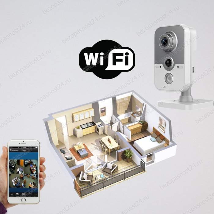 Видеонаблюдение в квартиру WiFi 1 Эконом