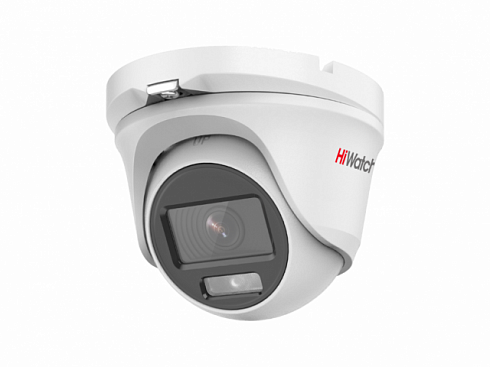 2Мп купольная HD-TVI-видеокамера HiWatch DS-T203L с технологией ColorVu